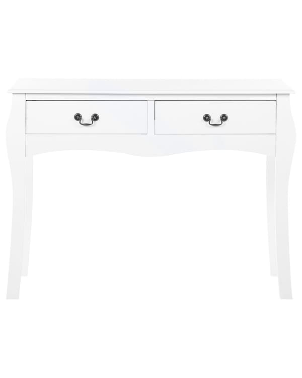 Konsolbord Svart MDF 100 x 35 x 75 cm 2 Lådor Hall Möbler Vintage Design