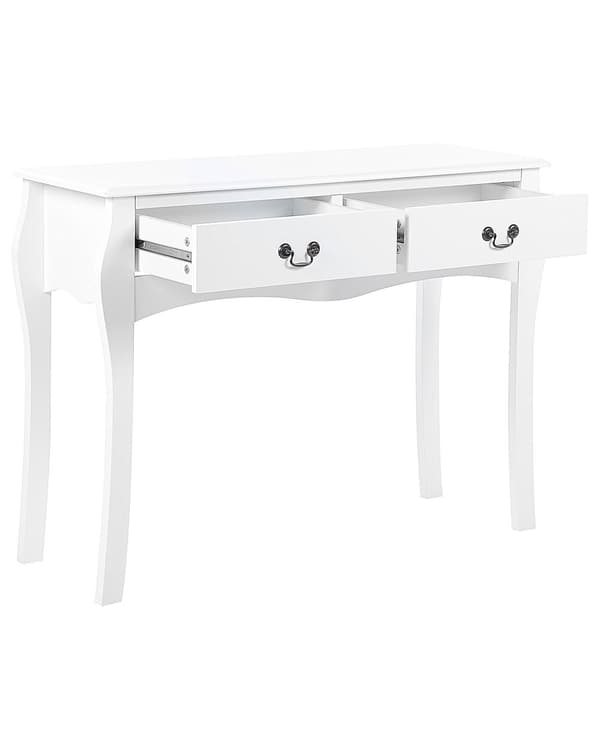 Konsolbord Svart MDF 100 x 35 x 75 cm 2 Lådor Hall Möbler Vintage Design