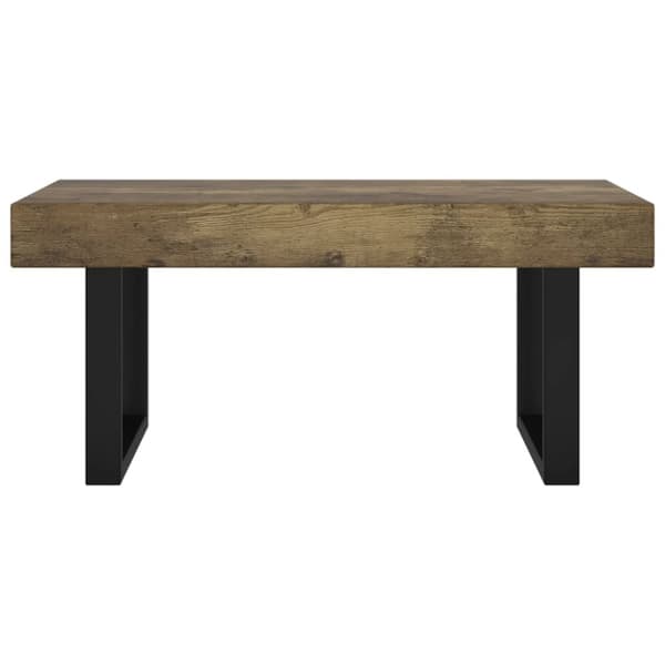 vidaXL sofabord 90x45x40 cm MDF og jern mørkebrun og sort