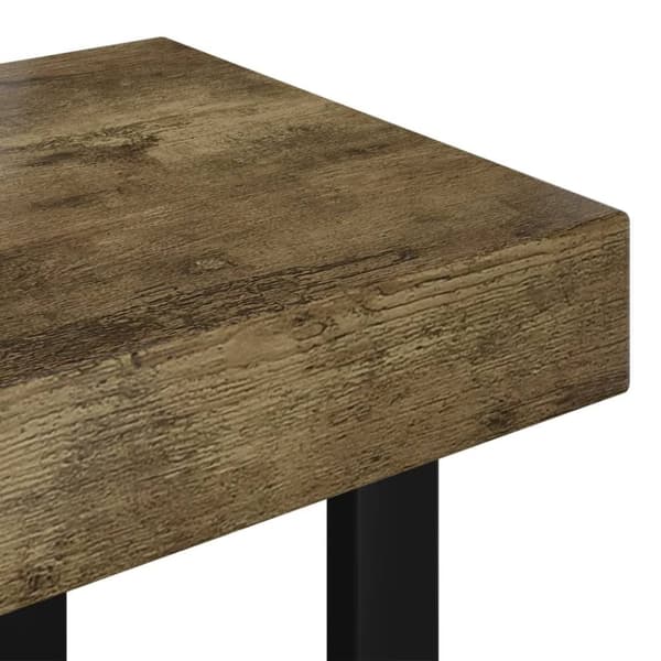 vidaXL sofabord 90x45x40 cm MDF og jern mørkebrun og sort