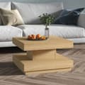 Miniatyrbillede 2 af 6: vidaXL sofabord 60x60x35 cm MDF lysebrun