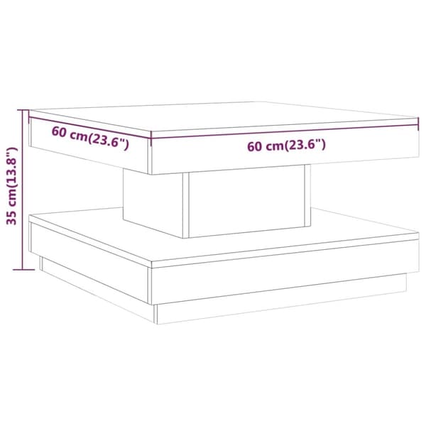 vidaXL sofabord 60x60x35 cm MDF grå