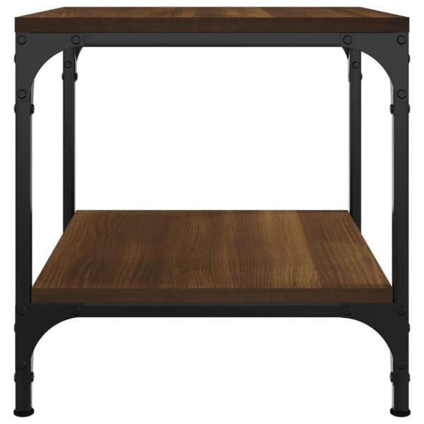 vidaXL Sidebord brun eik 40x40x40 cm konstruert tre