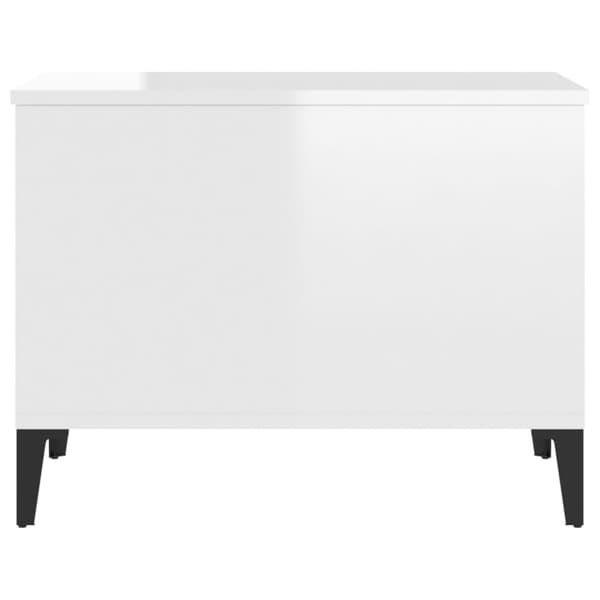 vidaXL Soffbord vit högglans 60x44,5x45 cm konstruerat trä