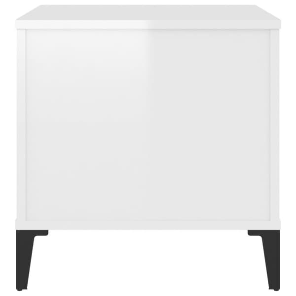 vidaXL Soffbord vit högglans 60x44,5x45 cm konstruerat trä