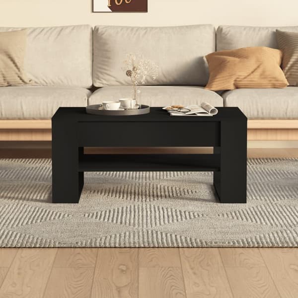 vidaXL Salongbord svart 102x55x45 cm konstruert tre