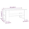 Miniatyrbilde 6 av 8: vidaXL Salongbord svart 102x55x45 cm konstruert tre