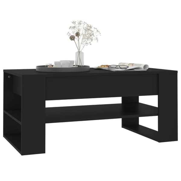 vidaXL Salongbord svart 102x55x45 cm konstruert tre