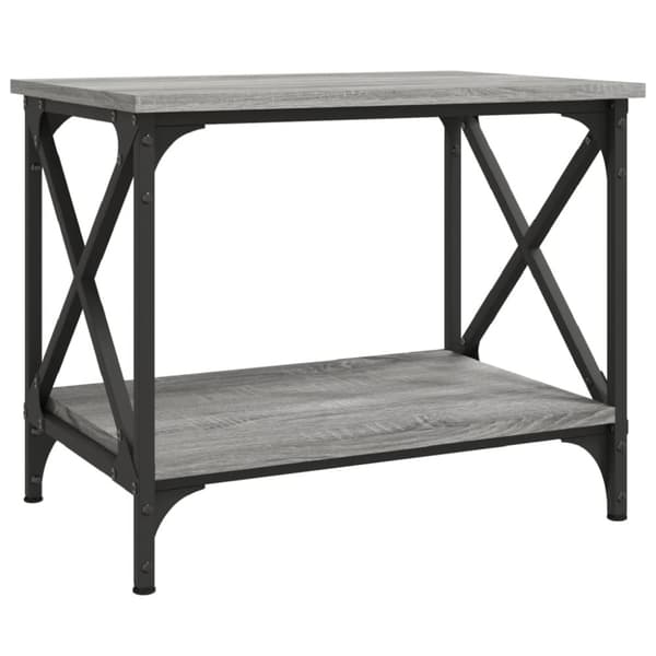 vidaXL Sidebord grå sonoma 55x38x45 cm konstruert tre