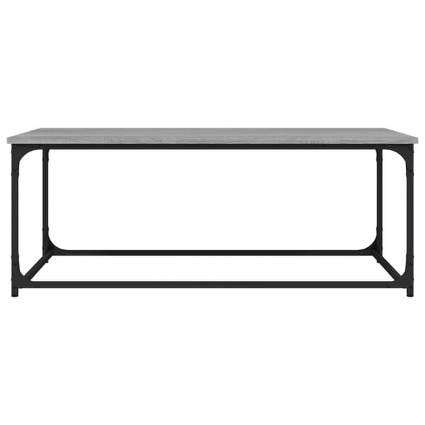 vidaXL Soffbord grå sonoma 102x50x40 cm konstruerat trä och järn