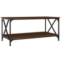 Miniatyrbilde 2 av 10: vidaXL Salongbord brun eik 100x50x45 cm konstruert tre og jern