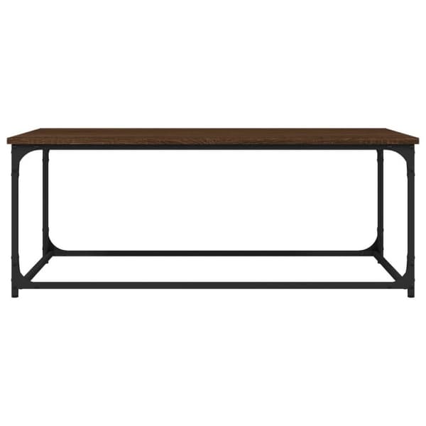 vidaXL Soffbord brun ek 102x50x40 cm konstruerat trä och järn