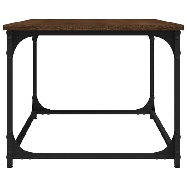vidaXL Soffbord brun ek 102x50x40 cm konstruerat trä och järn