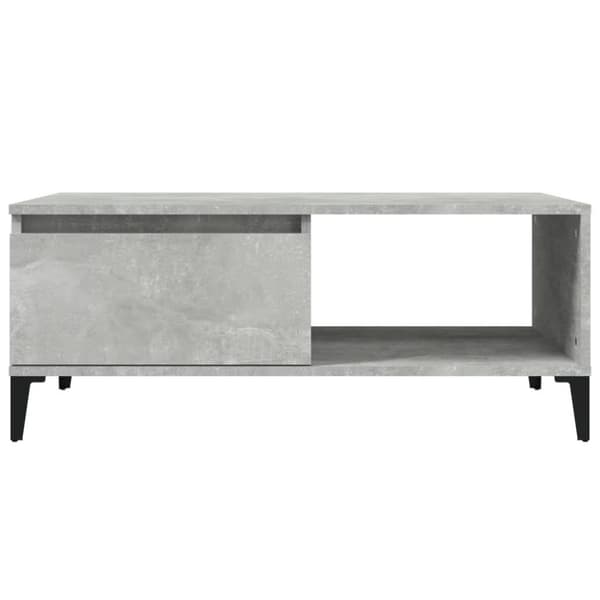 vidaXL Soffbord betonggrå 90x50x36,5 cm konstruerat trä