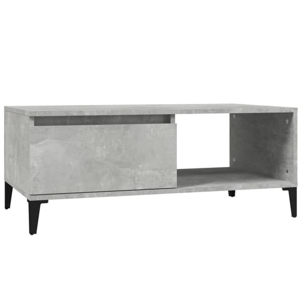 vidaXL Soffbord betonggrå 90x50x36,5 cm konstruerat trä