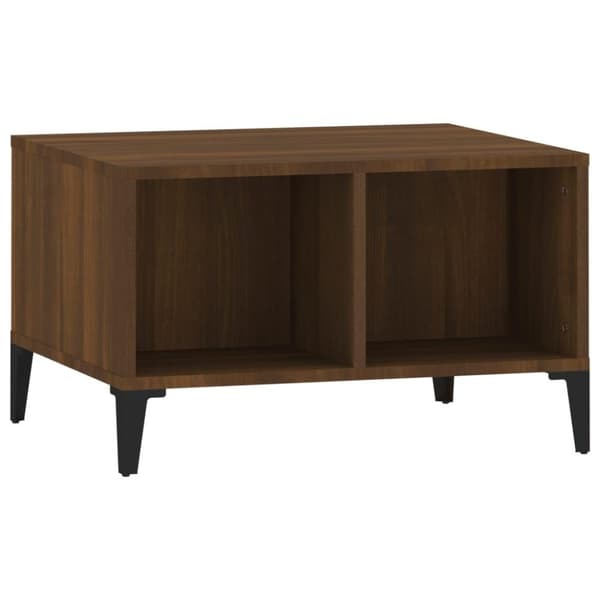 vidaXL Soffbord brun ek 60x50x36,5 cm konstruerat trä