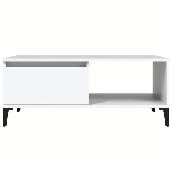vidaXL Soffbord vit 90x50x36,5 cm konstruerat trä
