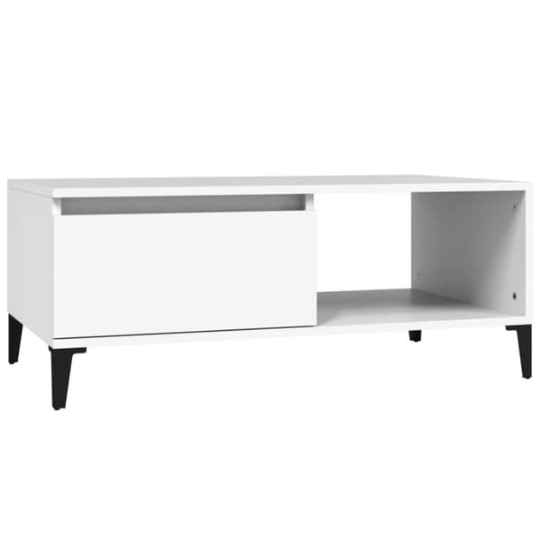 vidaXL Soffbord vit 90x50x36,5 cm konstruerat trä