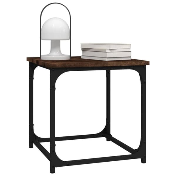 vidaXL Sidebord røkt eik 40x40x40 cm konstruert tre