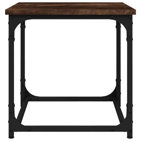vidaXL Sidebord røkt eik 40x40x40 cm konstruert tre
