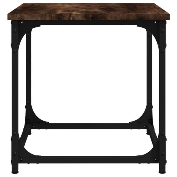 vidaXL Sidebord røkt eik 40x40x40 cm konstruert tre