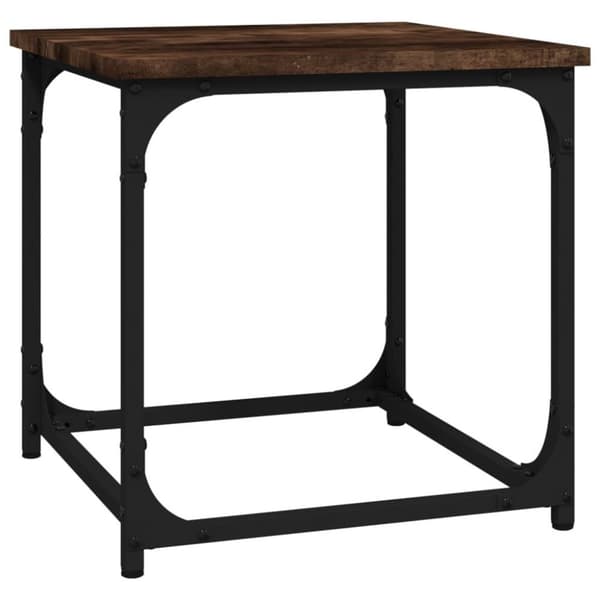 vidaXL Sidebord røkt eik 40x40x40 cm konstruert tre