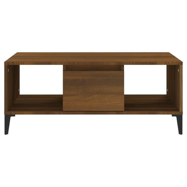 vidaXL Soffbord brun ek 90x50x36,5 cm konstruerat trä