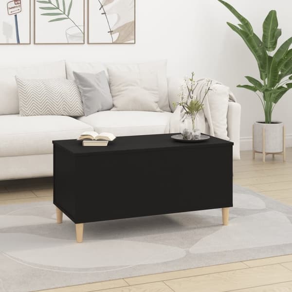 vidaXL Soffbord svart 90x44,5x45 cm konstruerat trä