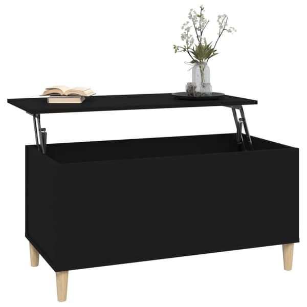 vidaXL Soffbord svart 90x44,5x45 cm konstruerat trä