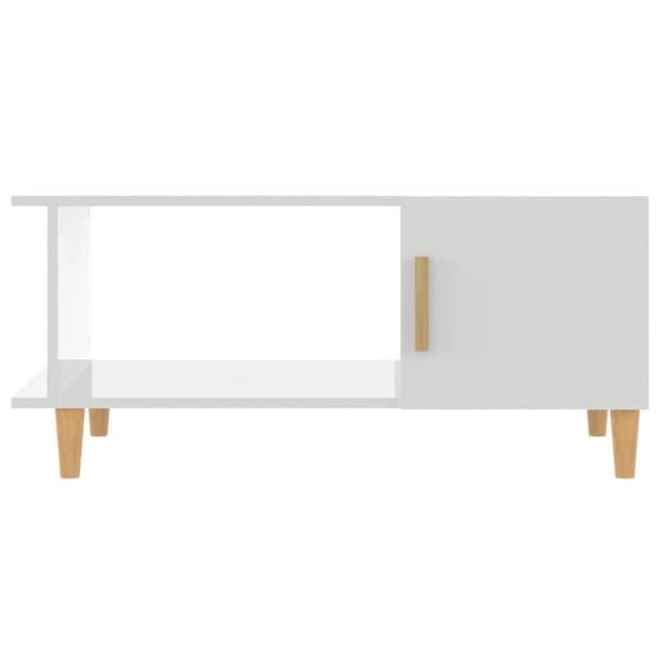 vidaXL Soffbord vit högglans 90x50x40 cm konstruerat trä