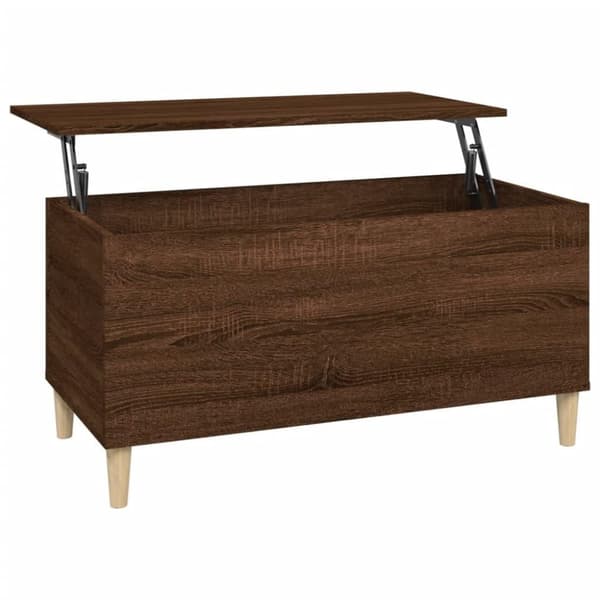 vidaXL Salongbord brun eik 90x44,5x45 cm konstruert tre