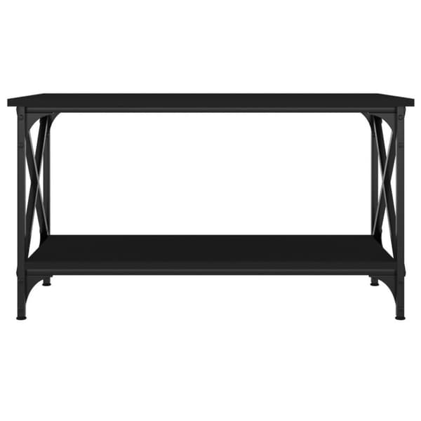 vidaXL Salongbord svart 80x45x45 cm konstruert tre og jern