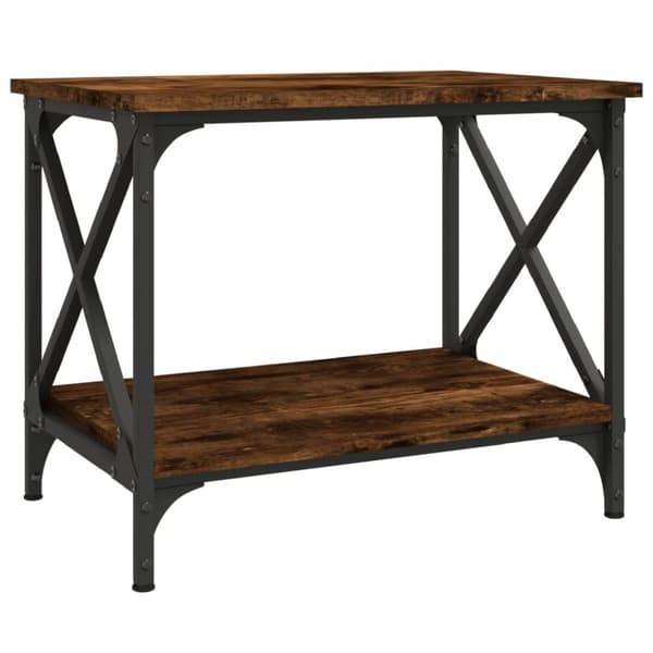vidaXL Sidebord røkt eik 55x38x45 cm konstruert tre