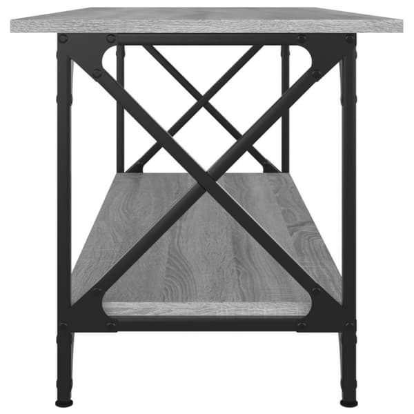 vidaXL Soffbord grå sonoma 100x45x45 cm konstruerat trä och järn