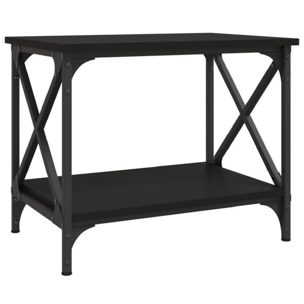 vidaXL Sidebord svart 55x38x45 cm konstruert tre