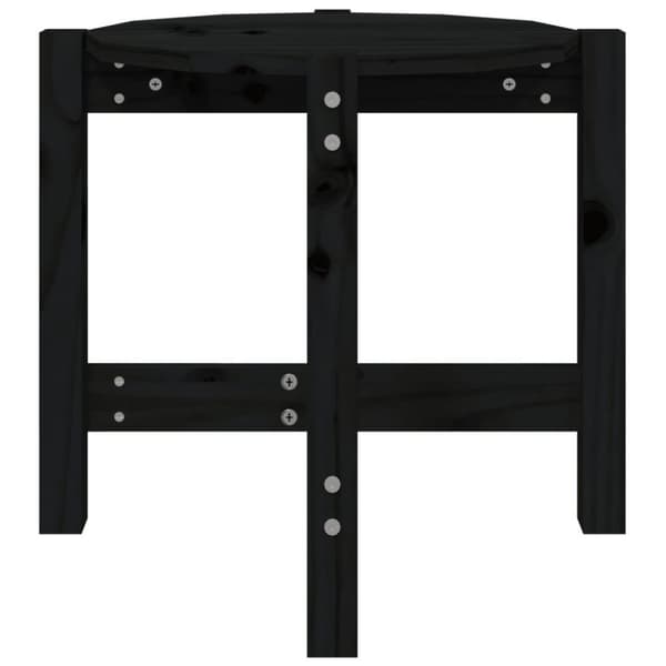 vidaXL Salongbord svart Ø 52,5x45 cm heltre furu