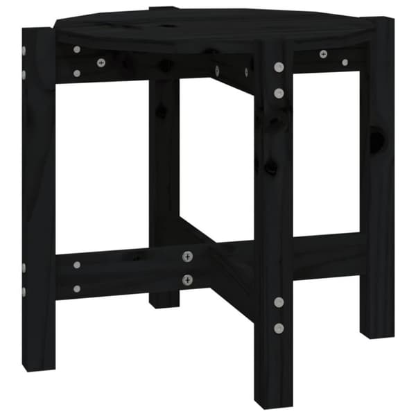 vidaXL Salongbord svart Ø 52,5x45 cm heltre furu