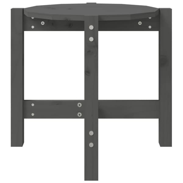 vidaXL Salongbord grå Ø 52,5x45 cm heltre furu
