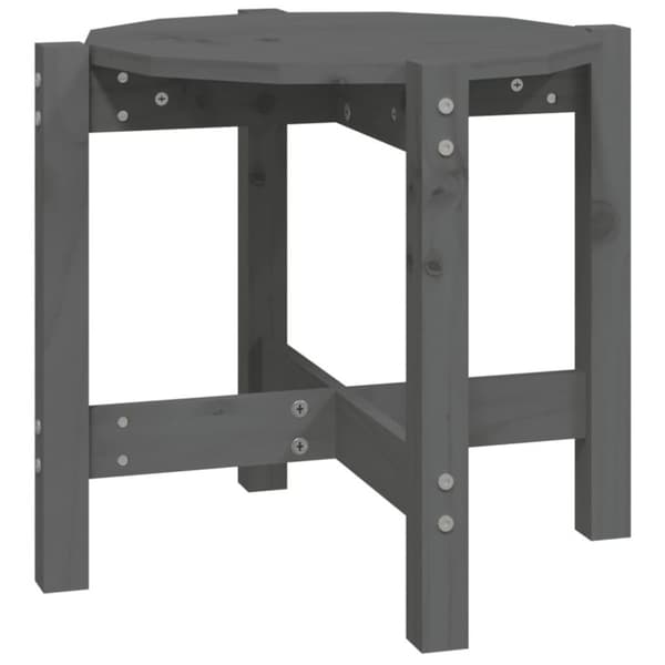 vidaXL Salongbord grå Ø 52,5x45 cm heltre furu