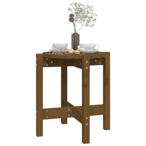 vidaXL Salongbord honningbrun Ø 42,5x45 cm heltre furu