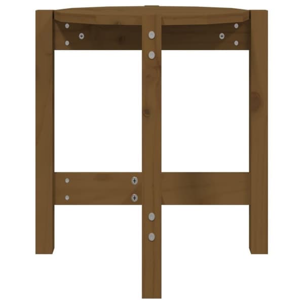 vidaXL Salongbord honningbrun Ø 42,5x45 cm heltre furu