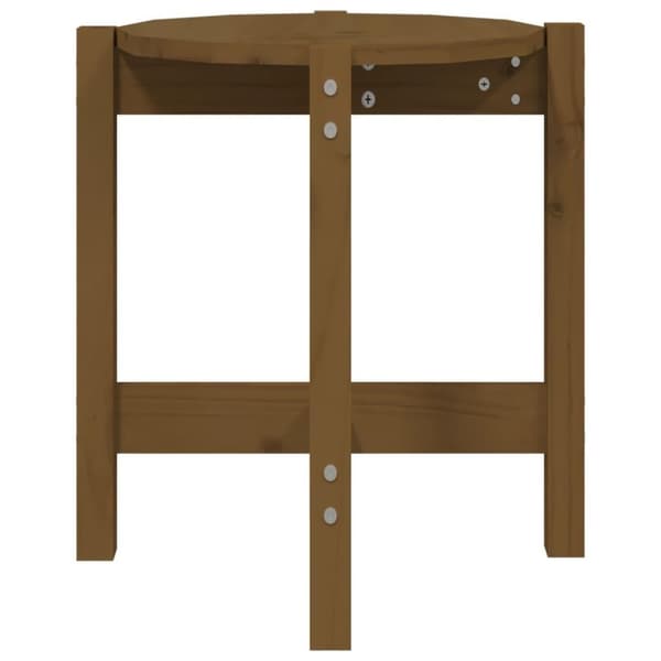 vidaXL Salongbord honningbrun Ø 42,5x45 cm heltre furu