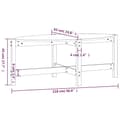 Miniatyrbilde 8 av 10: vidaXL Salongbord 118x63x45 cm heltre furu