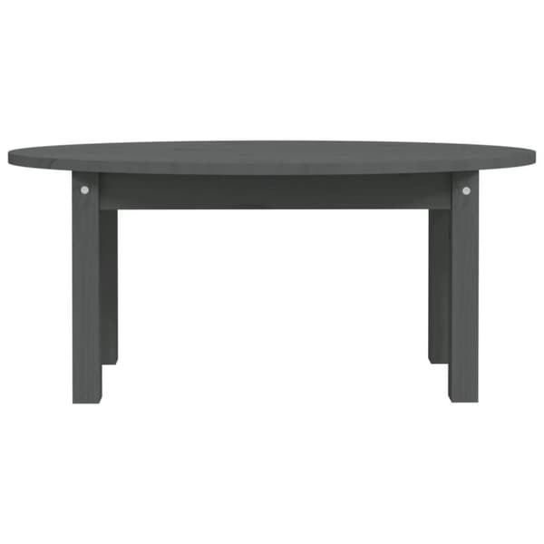 vidaXL Soffbord grå 80x40x35 cm massiv furu