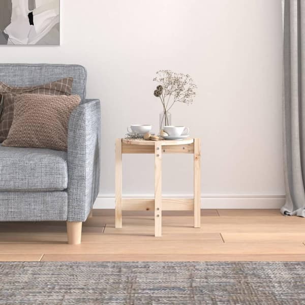 vidaXL Soffbord Ø 42,5x45 cm massiv furu