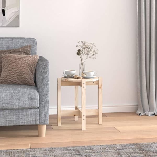 vidaXL Soffbord Ø 42,5x45 cm massiv furu