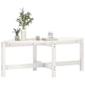 Miniatyrbild 4 av 10: vidaXL Soffbord vit 118x63x45 cm massiv furu