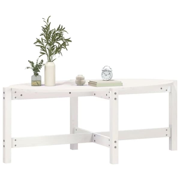 vidaXL Soffbord vit 118x63x45 cm massiv furu