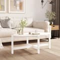 Miniatyrbild 10 av 10: vidaXL Soffbord vit 118x63x45 cm massiv furu