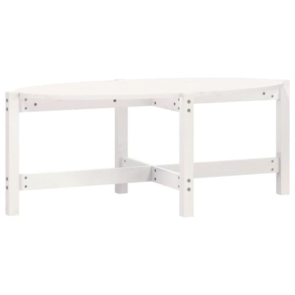 vidaXL Soffbord vit 118x63x45 cm massiv furu